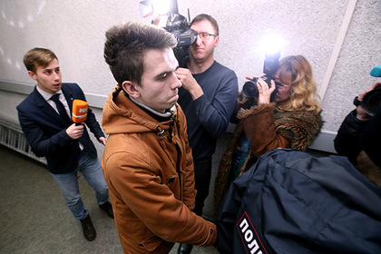 Филипп Будейкин после ареста в Октябрьском суде 