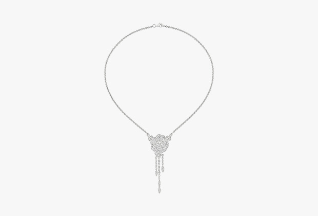 Серьги Bouton de Camélia, белое золото, бриллианты
