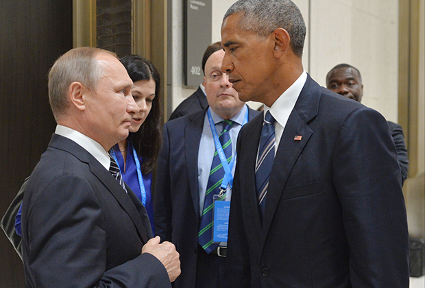 Владимир Путин и Барак Обама на саммите G20 в Ханчжоу. 5 сентября 2016