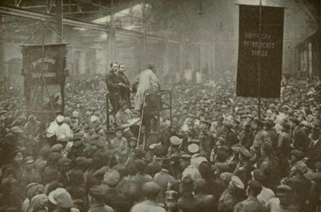 Митинг на Путиловском заводе, 1917 год