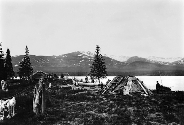 Стойбище саамов, конец XIX века