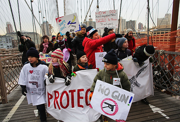 Марш организации «Миллион мам» в Нью-Йорке