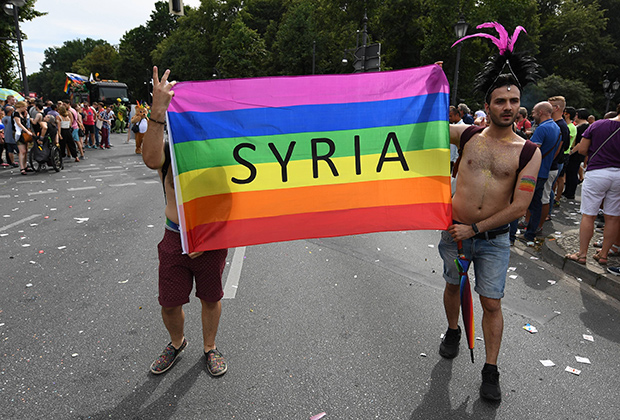 Акция в Берлине в поддержку сирийских геев