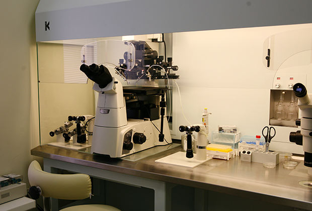 Микроскоп для контроля процесса искусственного оплодотворения
