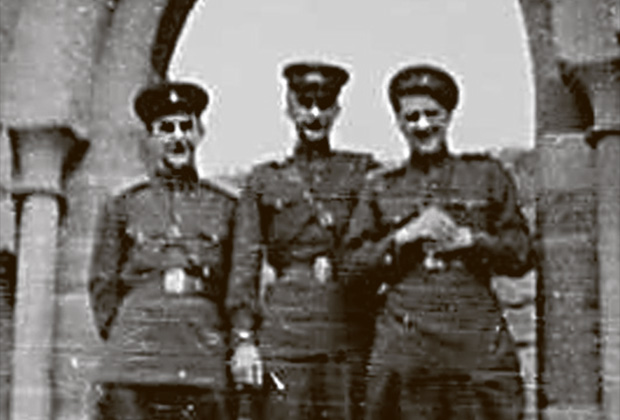 М.С. Рязанский, Е.Я. Богуславский и Н.А. Пилюгин в Германии, 1946 год
