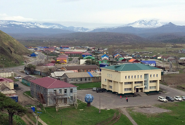 Общий вид центральной части Курильска