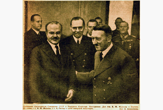 А. Гитлер принимает В. Молотова в Берлине, ноябрь 1940 г.