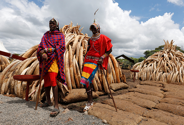 Мужчины из племени масаи 