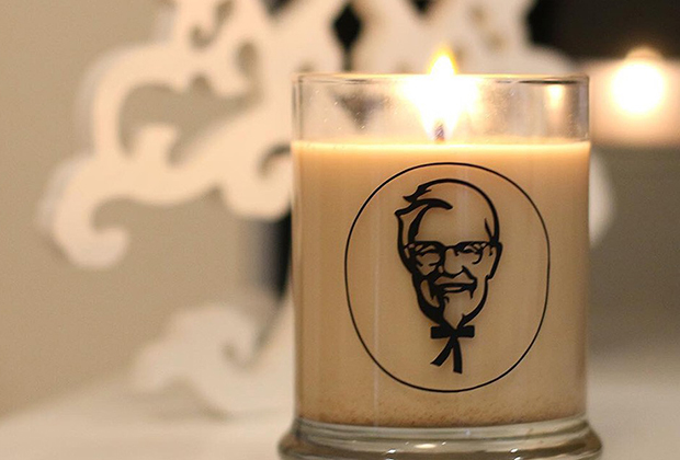 Ароматическая свеча с запахом жареной курицы
