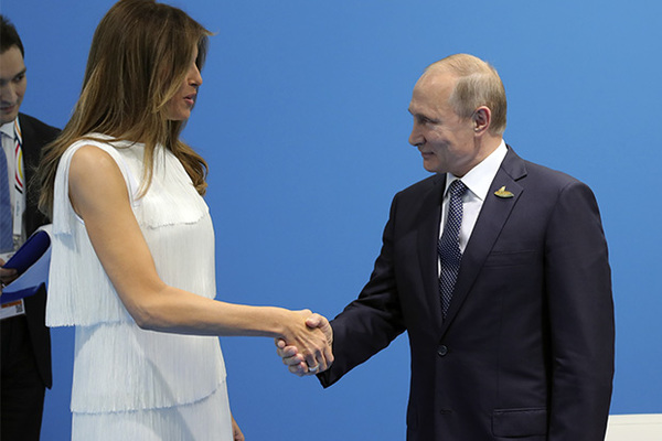 Мелания Трамп и Владимир Путин