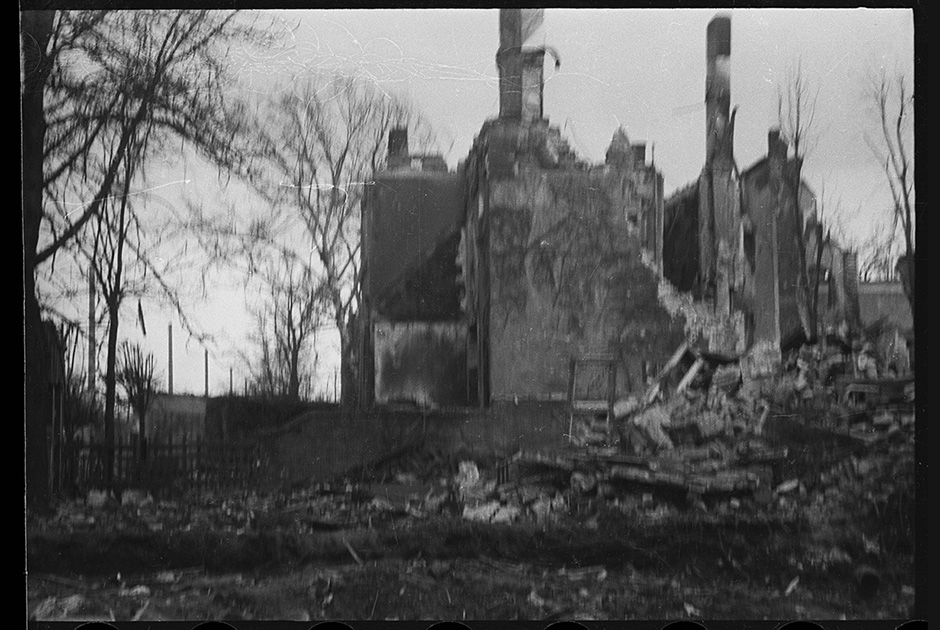 Немецкий город Бреслау. Разрушения. 1-й Украинский фронт, 24 февраля 1945 года.