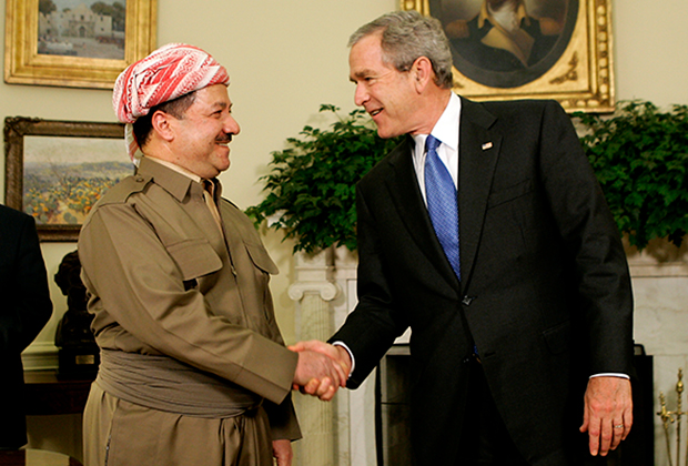 Масуд Барзани и Джордж Буш-младший