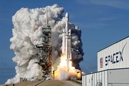 Пуск ракеты Falcon Heavy