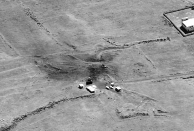 Американский снимок с последствиями ударов по бункеру-хранилищу
