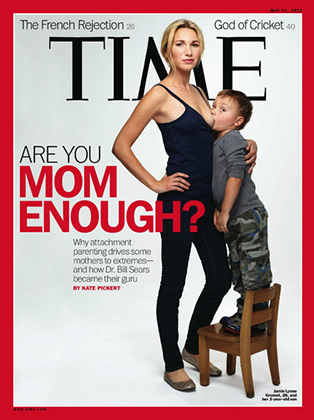 Обложка журнала Time с активисткой естественного родительства Джейми Линн Грумет