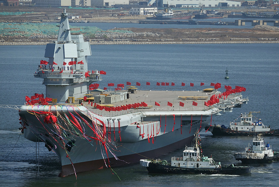 Авианосец ВМС Китая проекта 001A спущен на воду в апреле 2017 года. Корабль, созданный по примеру Liaoning исключительно силами Китая, является вторым авианосцем в стране. Боевой корабль, названный, предположительно, в честь рака-богомола 皮皮虾 (то есть Pipixia — по системе Палладия произносится как «Пипися»), должен вступить на дежурство не ранее 2020 года. По сравнению с Liaoning новый авианосец должен получить улучшенное вооружение, однако у него осталась практически та же короткая взлетная полоса. На корабле предусмотрено размещение до 48 самолетов и вертолетов. Водоизмещение корабля — 55-70 тысяч тонн, длина — 315 метров, ширина — 75 метров. Максимальная скорость составляет 31 узел.