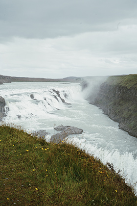 Водопад Гюдльфосс, который считается самым красивым водопадом в Исландии