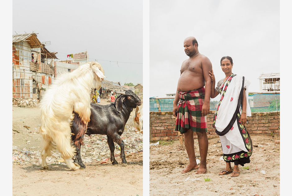 На снимках Уддина много шума и движения, что особенно заметно в Here, For Now. Сам фотограф объясняет идею проекта так: «Я хотел показать состояние людей, которые каждый день вкладываются в Дакку, но у них самих нет постоянного дома».