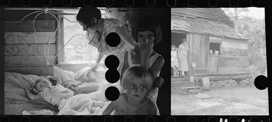Жена и дети издольщика. Снимок Артура Ротштейна.