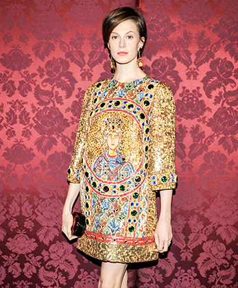 Эллетра Вильдеманн в платье Dolce &amp; Gabbana, 2013 год