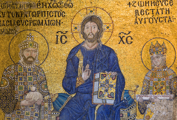 Мозаика в соборе Святой Софии Константинопольской, ныне мечеть Айя-София, XI век