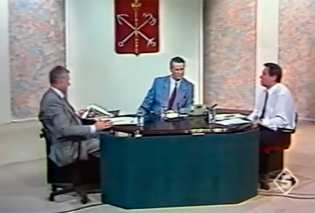 Анатолий Собчак на дебатах с Владимиром Яковлевым