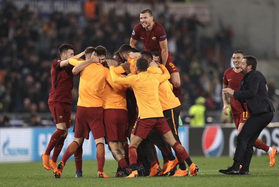 «Рома» после победы над «Барселоной» 