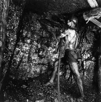 A worker in a French coal mine