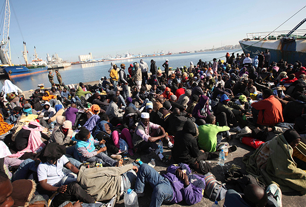 Мигранты в Ливии