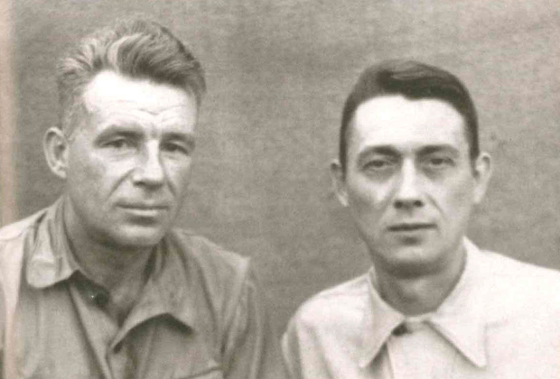 1947 год. Александр Старостин (слева) в Молотове во время отбывания срока 