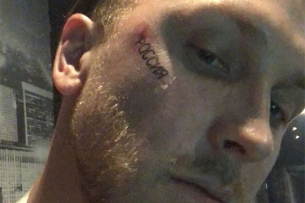Рэпер T-Killah сделал себе татуировку на лице в честь победы сборной России