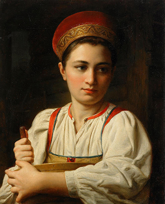«Крестьянка в кокошнике». Неизвестный художник русской школы XIX века