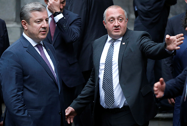 Президент Грузии Георгий Маргвелашвили и премьер-министр Георгий Квирикашвили