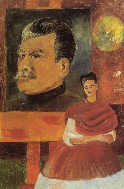 Фрида и Диего были членами коммунистической партии Мексики. Политические убеждения Кало нашли отражения в работах, написанных в последние годы ее жизни. 