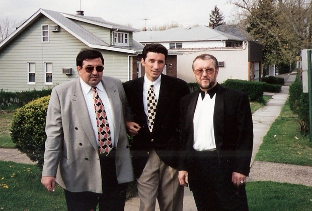 Слева направо: Мушег Азатян (Миша Питерский), Нодар Фаризян (Ноно), Вячеслав Иваньков (Япончик) в США