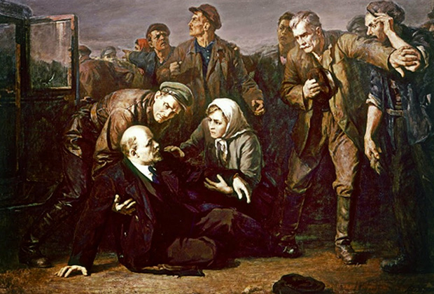 Картина П. Белоусова «Покушение на В.И. Ленина»