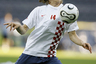 Luka Modric of Croatia in action during the Croatian National Football Team training session at the Olympic Stadium on June 12, 2006 in Berlin, Germany.