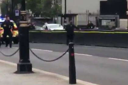 Автомобиль протаранил забор рядом с британским парламентом