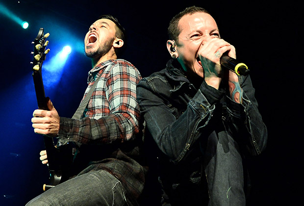 Январь 2014 года. Концерт группы Linkin Park в Лас-Вегасе. Майк Шинода и Честер Беннингтон