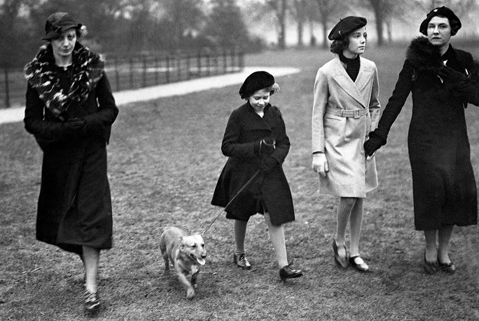 В 1933 году дочери британского короля Георга VI получили в подарок щенка — крохотного вельш-корги, которого назвали Дуки. Семилетняя принцесса Лиззи и ее младшая сестра Мэгги обожали собаку, которая поселилась в Виндзорском дворце. Гостям Дуки нравился меньше: им приходилось терпеть выходки пса, который повадился кусать посторонних за пятки. 

С тех пор будущая британская королева не расставалась с собаками. У ее питомцев родились щенки, потом к чистокровным корги добавились дорги — помесь с таксой (их родоначальником была такса по кличке Пиппин, которая жила у принцессы Маргарет).

После коронации Елизаветы II собаки переехали в Букингемский дворец, где для них выделили отдельные покои. Королева лично водила их на прогулку, а профессиональный повар каждый день готовил им деликатесы. «Мои корги — это часть семьи», — говорила она.

Последний королевский корги умер в апреле. Елизавета II, которой исполнилось 92 года, не хочет заводить собак, которые после ее смерти станут обузой для других. У нее остаются Вулкан и Кэнди — пара дорги, которые напоминают ей о сестре, скончавшейся в 2002 году.