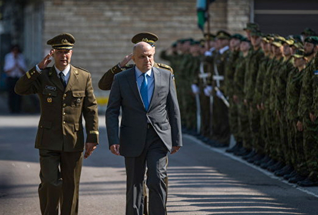Министр обороны Эстонии Юри Луйк на церемонии, посвященной созданию Кибернетического командования