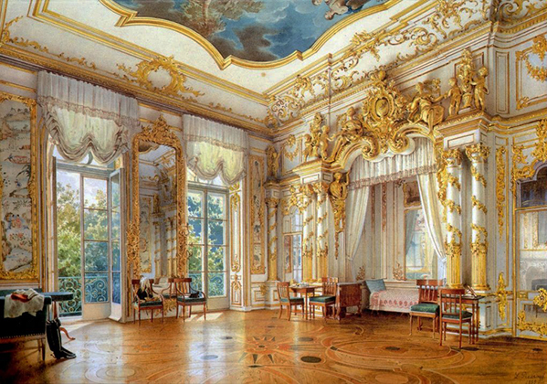 Спальня императора Александра I в Большом дворце в Царском Селе 