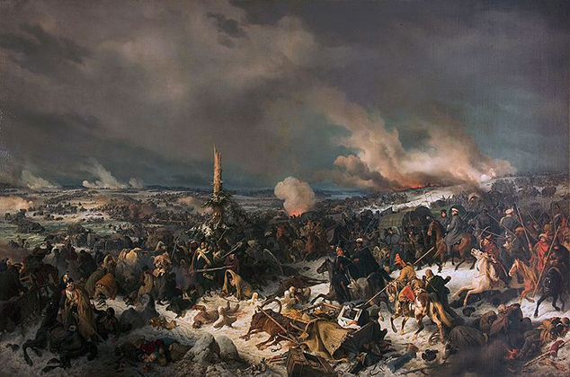 Петер фон Гесс «Отступление французов через реку Березину 17 ноября 1812 года». 1844