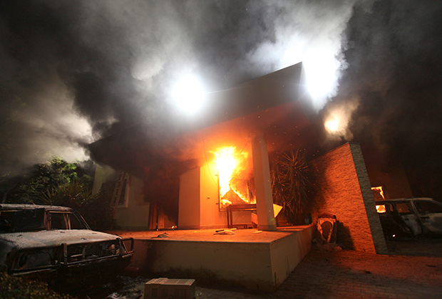 Атакованное консульство США в Бенгази