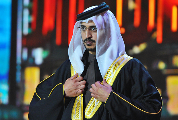 Принц Бахрейна шейх Халид бен Хамад бин Иса аль-Халифа на гала-концерте в день празднования 200-летия города Грозного