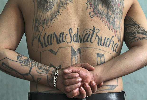 32-летний Эль Ресио — в прошлом глава одной из банд, входящих в Mara Salvatrucha, а ныне заключенный тюрьмы Комаягуа в Гондурасе, отбывающий пожизненный срок.  Доминирующее положение на теле чаще всего занимает название ОПГ. Эль Ресио добавил на спину ангельские крылья — не самая популярная у сальвадорских бандитов татуировка. 