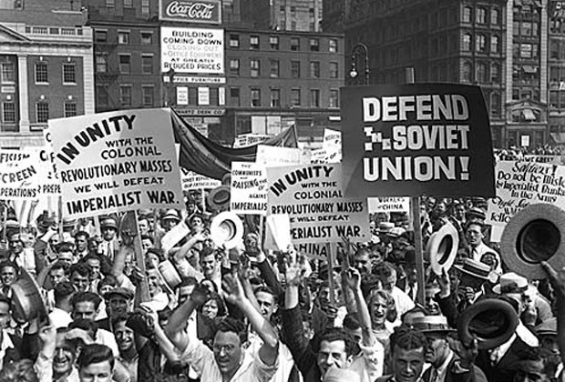 Митинг протеста американских коммунистов. 1929 год