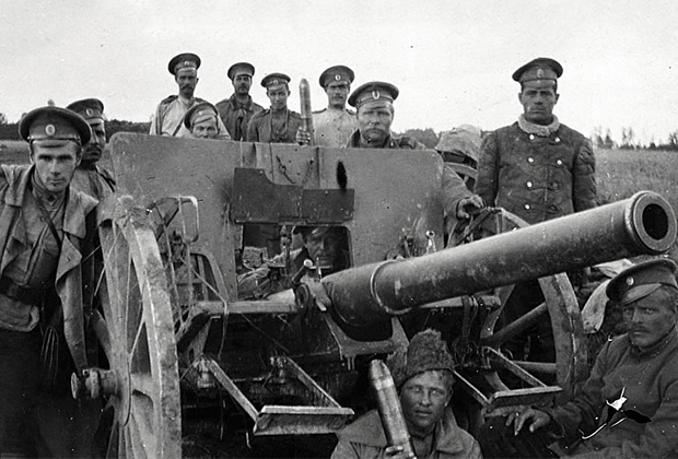 Последний снаряд. Расчет на позиции. Отступление из Галиции. 1915 год