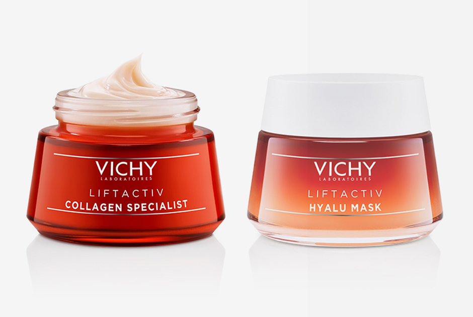 Антивозрастной крем Vichy Collagen Specialist Liftactiv и гиалуроновая экспресс-маска Vichy Liftactiv обеспечивают уход за возрастной кожей, особенно полезный в холодное время года.