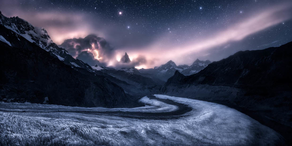 Изабелла Табакки сделала этот ночной снимок неподалеку от знаменитой горной хижины Монте-Роза, что в швейцарском Церматте.  